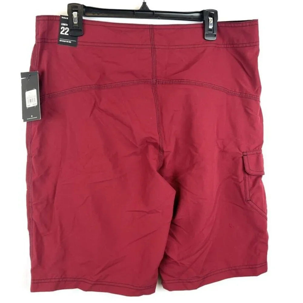Hurley Mens One and Only Board Shorts Red Size 34